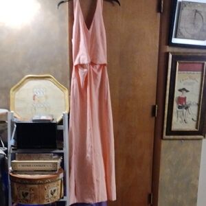 Chic Coral Maxi Jumpsuit